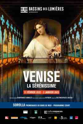 affiche de l'expo Venise au bassin des lumières