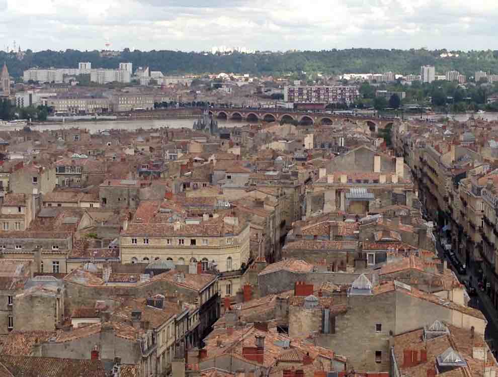 la vue depuis la tour Pey Berland